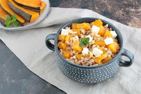 Farro Con La Zucca E Feta Ranocchietta In Cucina