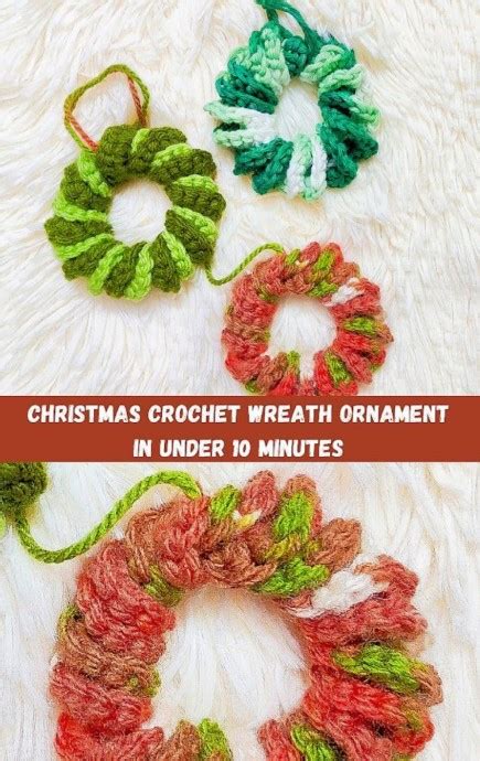 Crochet Christmas Wreath Ornament Free Pattern FREE CROCHET PATTERN