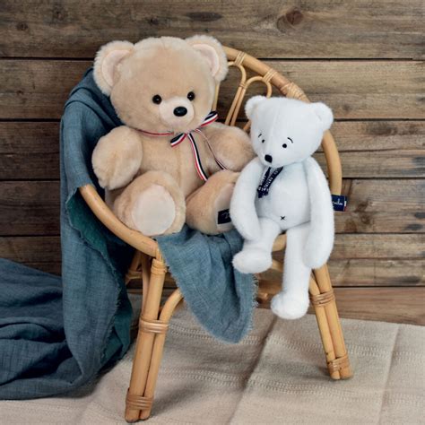 L Ours Français Ours en peluche Beige Lou 35 cm Maïlou