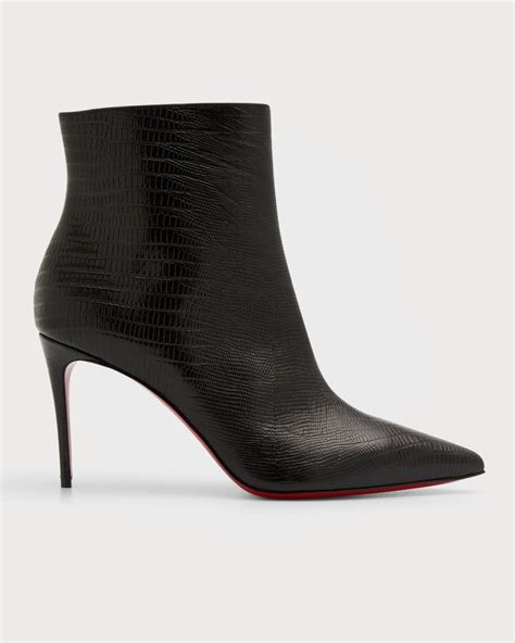 Christian Louboutin So Kate Embossed Red Sole Booties In Black Lyst