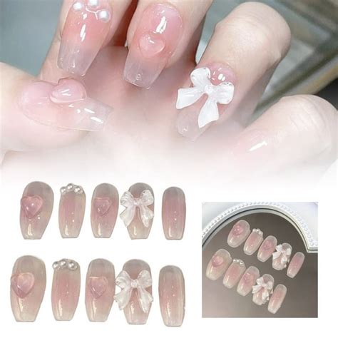 Gulubin Clear Nails For Acrylic Tips Express Your Individuality With Peel Off Nail Decals Short