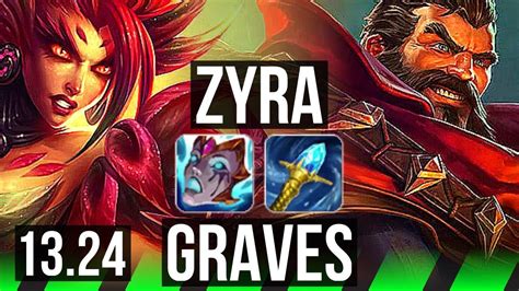 ZYRA Vs GRAVES JNG 2 3M Mastery 800 Games Rank 15 Zyra KR