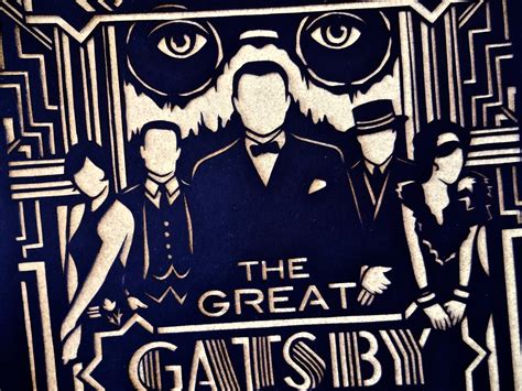 The Great Gatsby Silhouette Poster Original Handmade