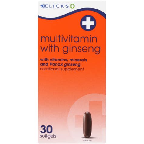 Clicks Multivitamin With Ginseng 30 Capsules Clicks