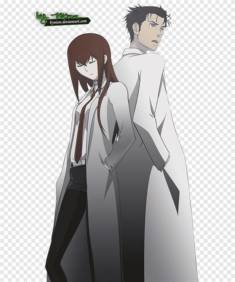 Rintarou Okabe Kurisu Makise Steins Gate Mayuri Shiina 아니메 아니메 흑발