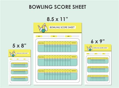 Printable Bowling Score Sheets Templates Pdf Wordlayouts