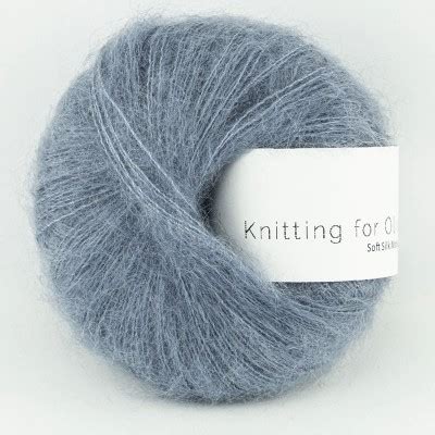 W Czka Soft Silk Mohair Dusty Dove Blue Knitting For Olive