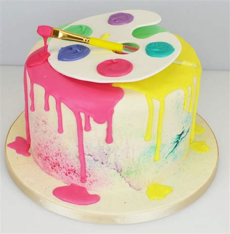 Colourful Drip Birthday Cakes