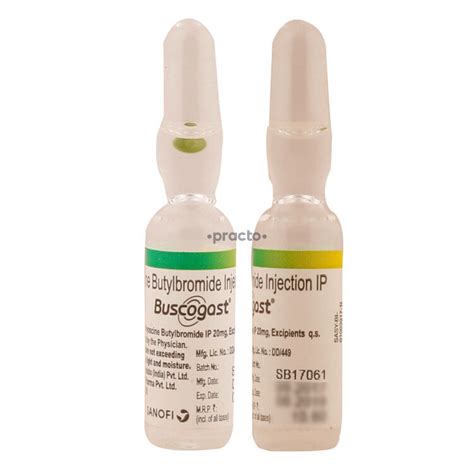 Buscogast 20 Mg Injection Uses Dosage Side Effects Price