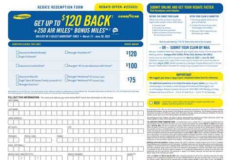 Step By Step Guide How To Get Your Goodyear Tire Rebate Master The