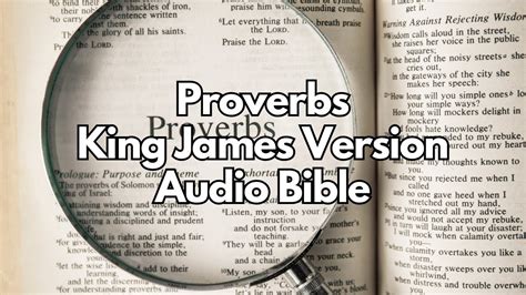 Proverbs King James Version Audio Bible Youtube