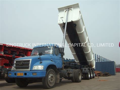 Hot Sale 3 Axle Dump Tipper Tipping Cargo Flatbed Heavy Truck Semi