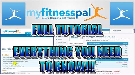 My Fitness Pal Full Tutorial Youtube