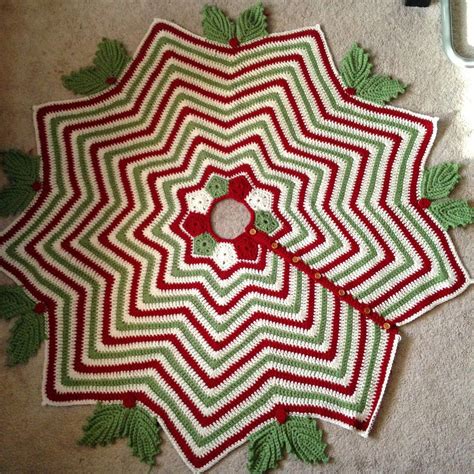 Pointed Star Crochet Christmas Tree Skirt Artofit