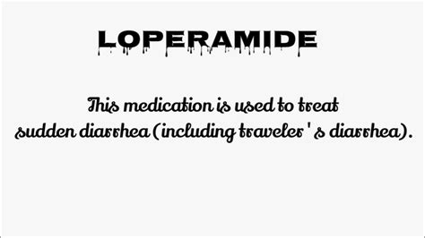 Loperamide | Mechanism of Action | Side effects | Brands | Uses - YouTube