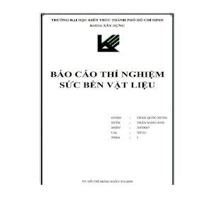 Báo cáo thí nghiệm sức bền vật liệu