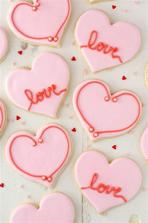 Easy Heart Shaped Cutout Sugar Cookies Valentine S Day Recipe