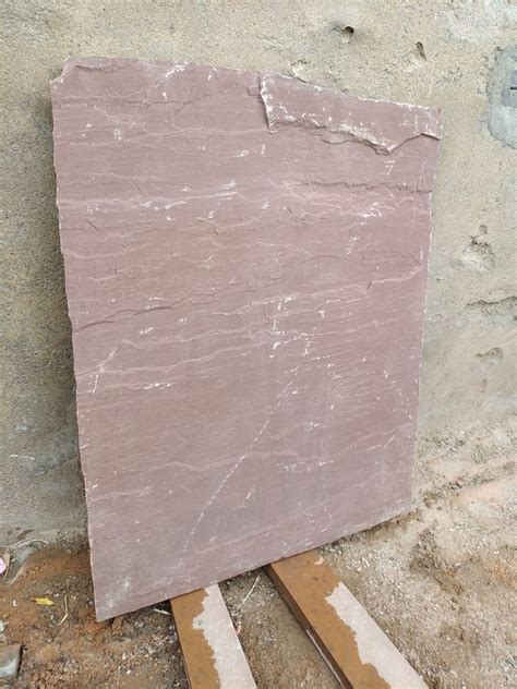 Matte Natural Surface Hand Cut Red Mandana Sandstone Slab For Flooring