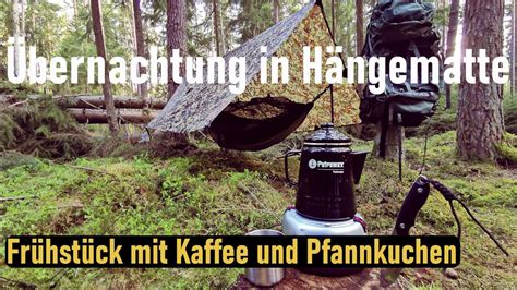 Overnighter In Der Hängematte Schüsse Im Wald Outdoorküche Und