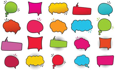 Set Of Colorful Speech Bubbles 27158113 Vector Art At Vecteezy