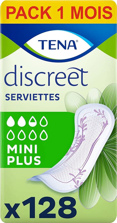 TENA Discreet Mini Plus Serviettes Incontinence Femme Post