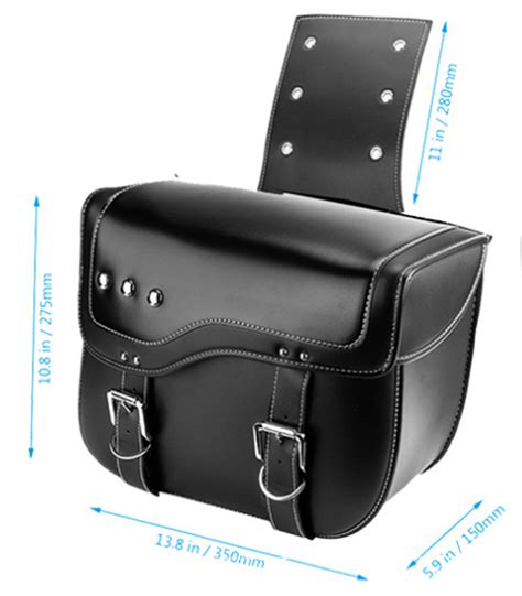 Pcs Pu Leather Motorcycle Side Saddle Bags Universal Saddlebags