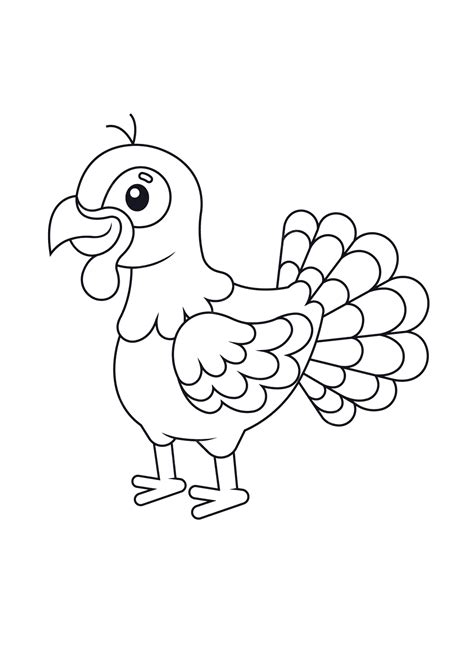 A Cartoon Rooster Coloring Page Free Printable Coloring Pages