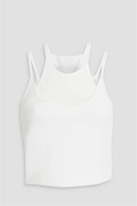 Buy Simkhai Izzy Cropped Ribbed Stretchtencel™ Jersey Tank Gray At 69 Off Editorialist