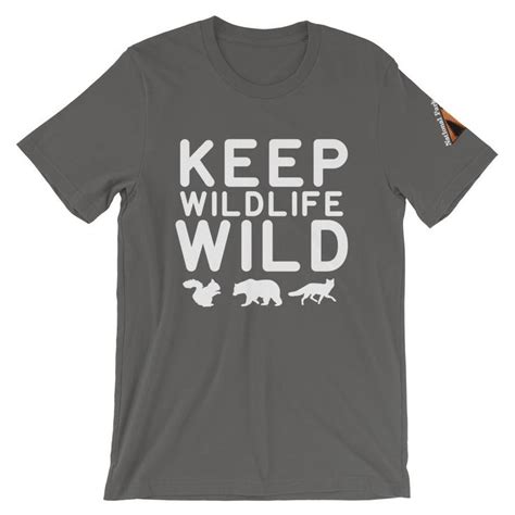 Keep Wildlife Wild White Text Shirt In Mens Printed T Shirts