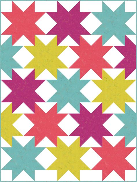 Super Star Quilt Free Easy Sawtooth Star Flying Geese Quilt Pattern