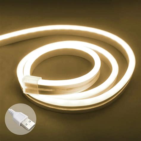 Auzoe Tira De Luces LED De Ne N Cuerda Flexible Resistente Al Agua 5V