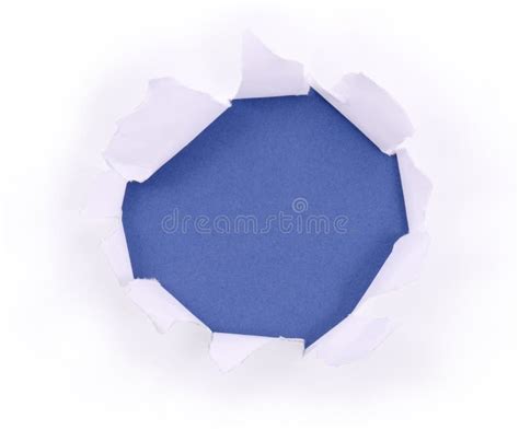 Paper tare to blue stock image. Image of concept, separate - 25977281