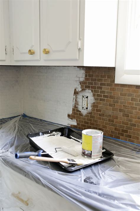 How To Paint A Tile Backsplash Painting Kitchen Tiles Kitchen Tiles