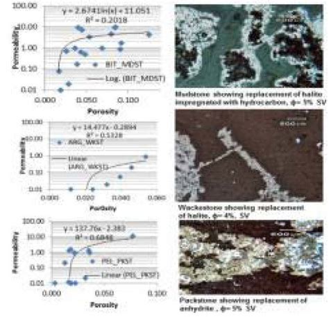 Porosity Permeability Relationship Of Mudstone Wackestone And