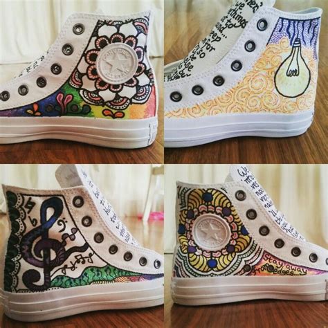 My custom Converse Chuck Taylors, done with Sharpie Stained markers ...