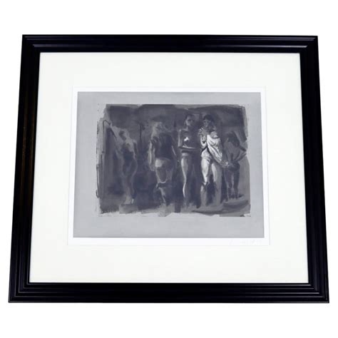 Mid Century Modern Framed Sott Ground Etching Aquatint Signed Eric Fischl Shower For Sale At 1stdibs