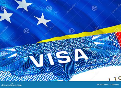 Solomon Islands Visa Travel To Solomon Islands Focusing On Word Visa 3d Rendering Stock