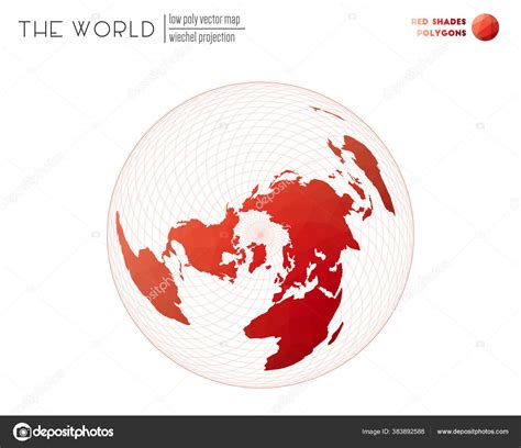 Mapa Del Mundo En Estilo Poligonal Wiechel Proyecci N Del Mundo Tonos