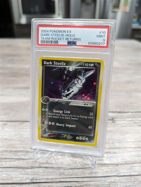 Pokémon PSA 9 2004 EX Team Rocket Returns 10 Dark Steelix Holo Mint