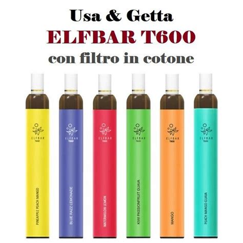 10 ELFBAR T600 SIGARETTE ELETTRICHE Usa E Getta SIGARETTA ELETTRONICA