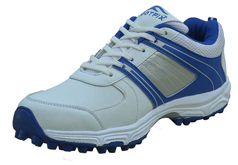 Buy Footfix Radius Blue Pu Rubber Stud Cricket Shoes For Boys At