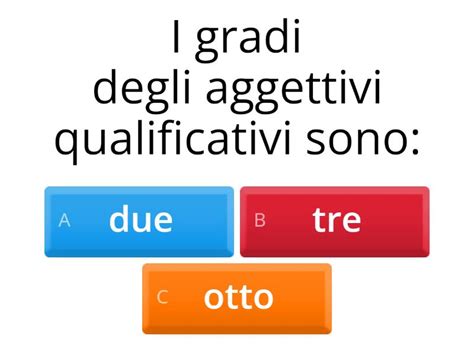 Gradi Aggettivi Qualificativi Quiz