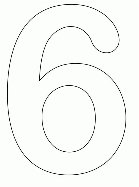 Easy Number 6 Coloring Page Free Printable Coloring Pages For Kids