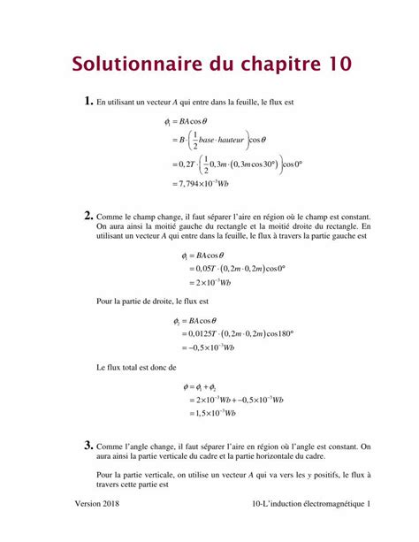 Pdf Solutionnaire Du Chapitre Physique Merici Ca Version