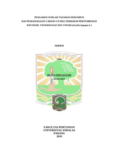 Pdf Fakultas Pertanian Universitas Andalas Scholarunandacid4923427full Text