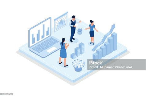 Characters Analyzing Stock Market Data And Planning Investment Strategy People Examining