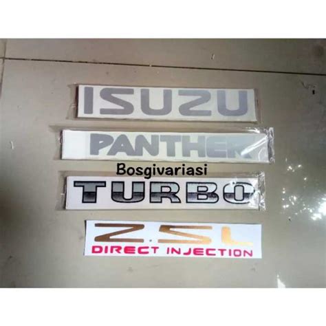 Stiker Isuzu Panther Turbo 2 5L Kotak Pick Up PU Byson Bison Stiker