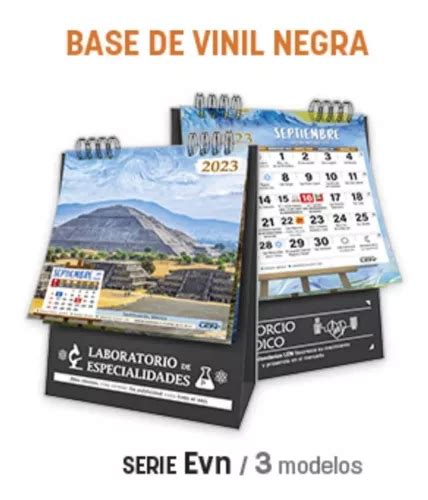 Calendario De Escritorio Len Base Vinil Negro Personalizado Envío gratis