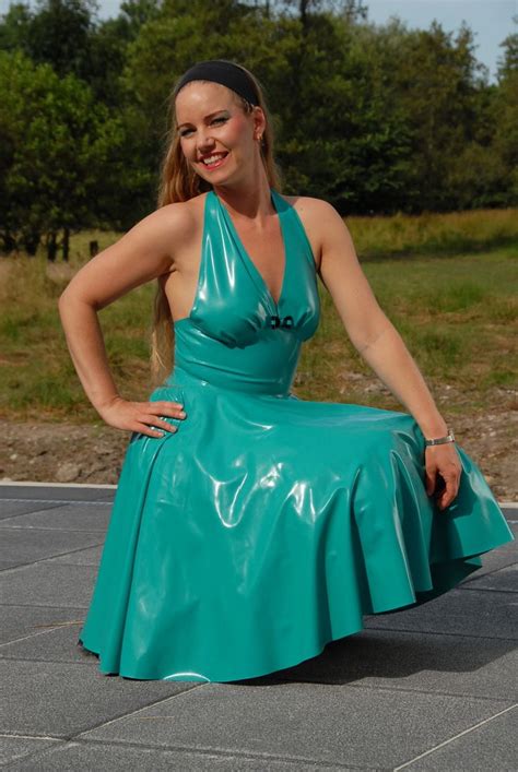 Latex Monroe Jurk 50s Style Rubber Marilyn Dress By Rubbella