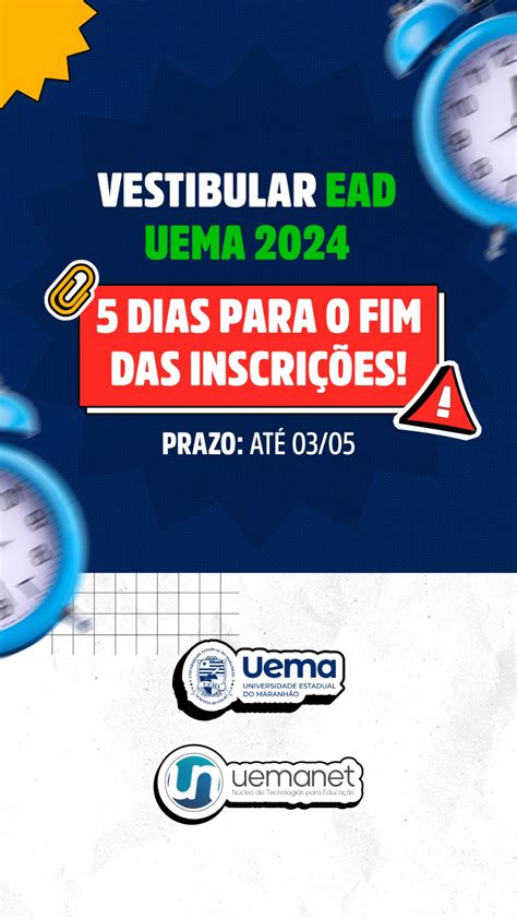 Uema Vestibular Ead Ltima Semana Para Inscri Es